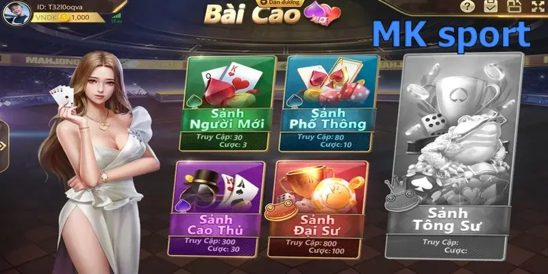 Tham gia bài cào 3 lá ngay tại casino của nhà cái MK sport